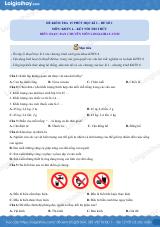 Đề kiểm tra 15 phút hk1 - đề số 1 Khoa học tự nhiên 6 có lời giải chi tiết